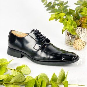 Via Spiga Oxford Laconi Tuxedo Apron Toe Black